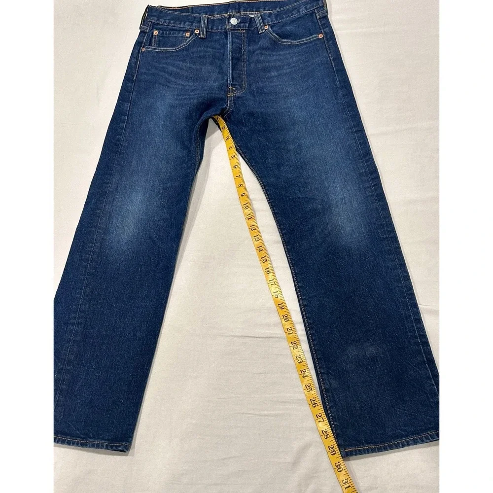Levi's Men's 501 34x30 Original Straight Fit Jeans - Dark Wash